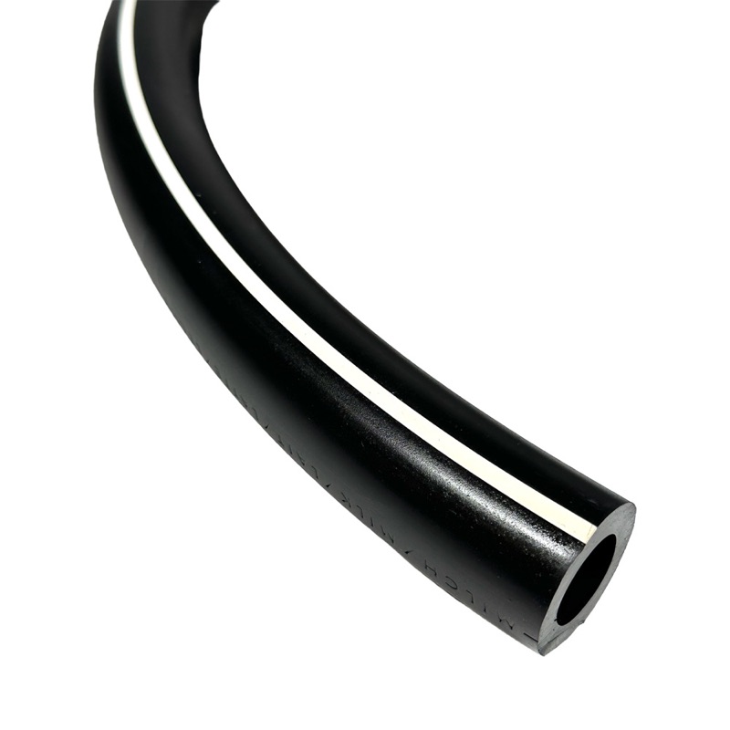Gummi Milchschlauch, ø 20 x 33 mm, weißer Streifen, 25 m Rolle