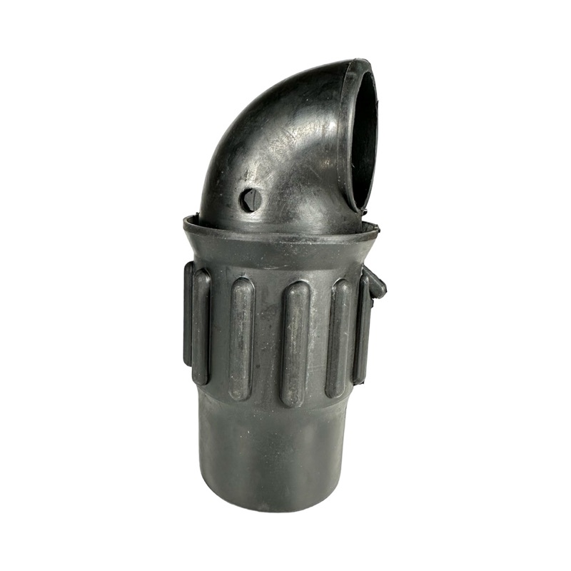 Einlaufbogen, Typ GEA/Westfalia, Rohr Ø 50 mm, Loch im Glas Ø 60 mm, für Edelstahlklappe eine seitliche Bohrung, Original Nummer 7038-2809-040