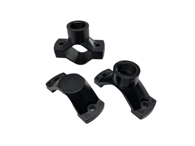 Nylon Rohrklemme, schwarz, 1/2" Innengewinde, Ausführung 3", Leitung 75 mm