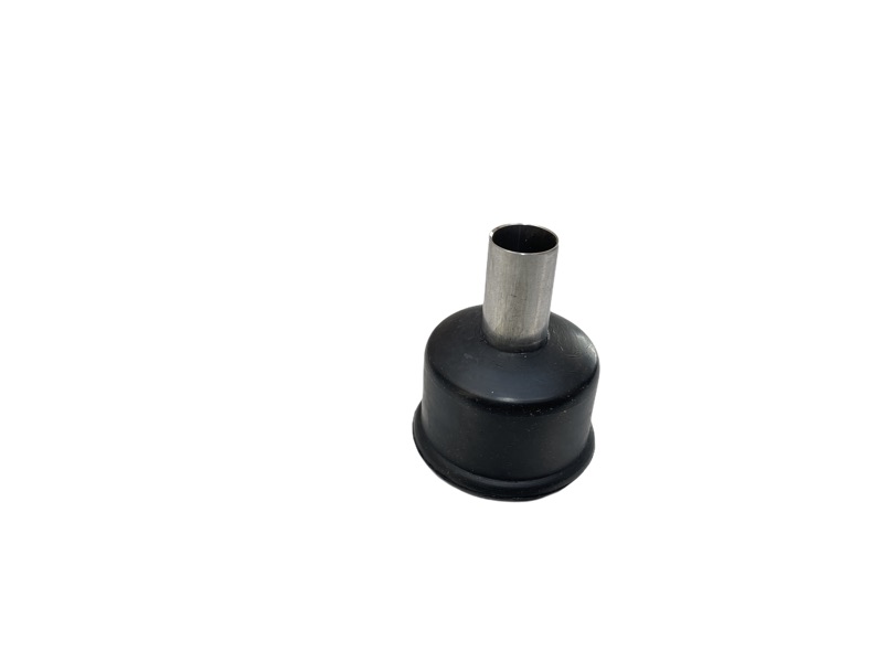 Endkappe, Gummi, mit Edelstahl Anschluss, passend für Ø 50 mm, Anschluss Ø 16 mm