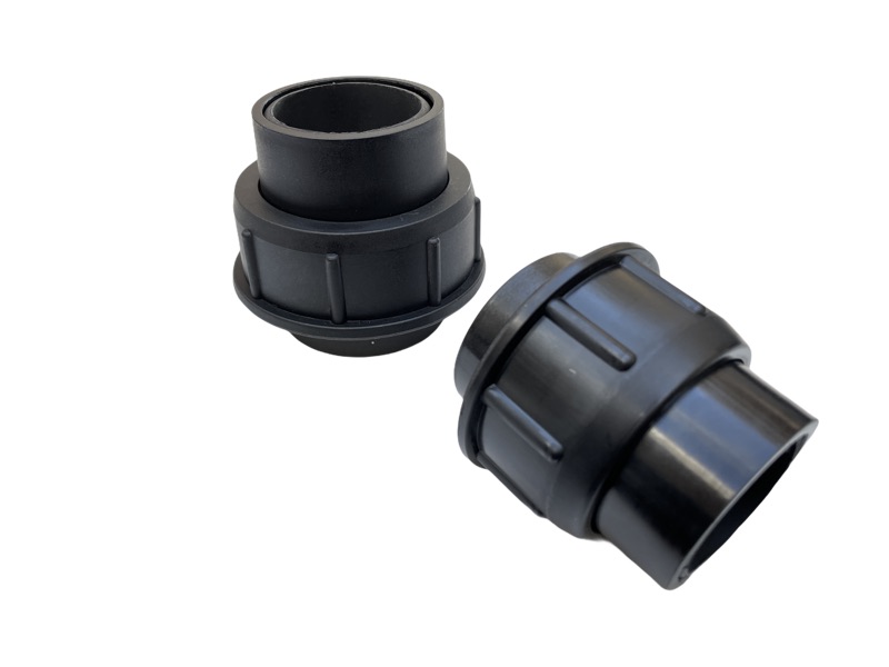 Verschraubung, Kunststoff, 3-teilig, für Ø 63mm Edelstahl Leitung