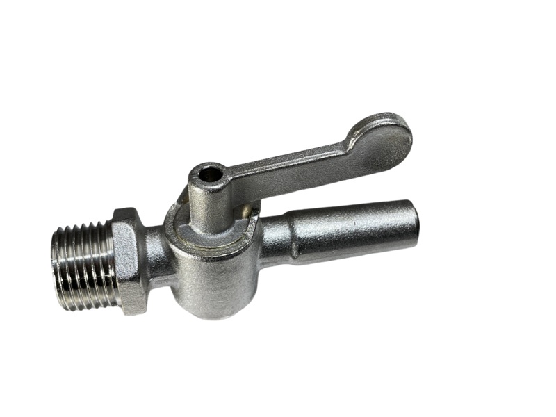 Vakuumhahn 1/2", gerade, vernickelt, Anschluss Ø 14mm