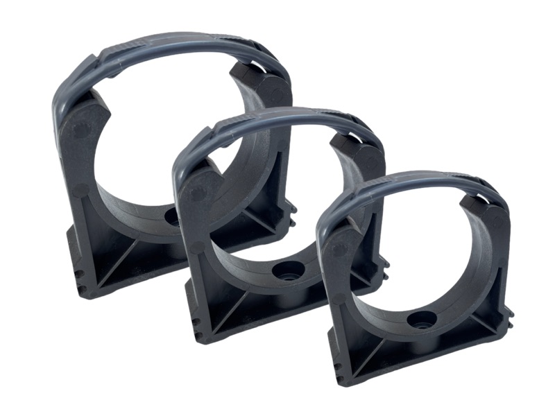 Rohrklemme, PVC Kunststoff, für Ø 76 mm Leitung