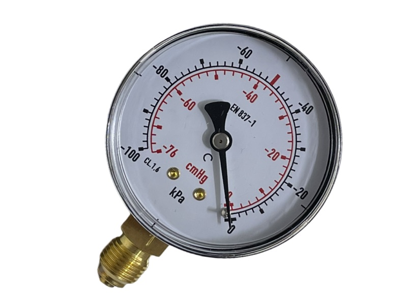 Vakuummeter, Ø 100mm, 1/2" Anschluss, trocken