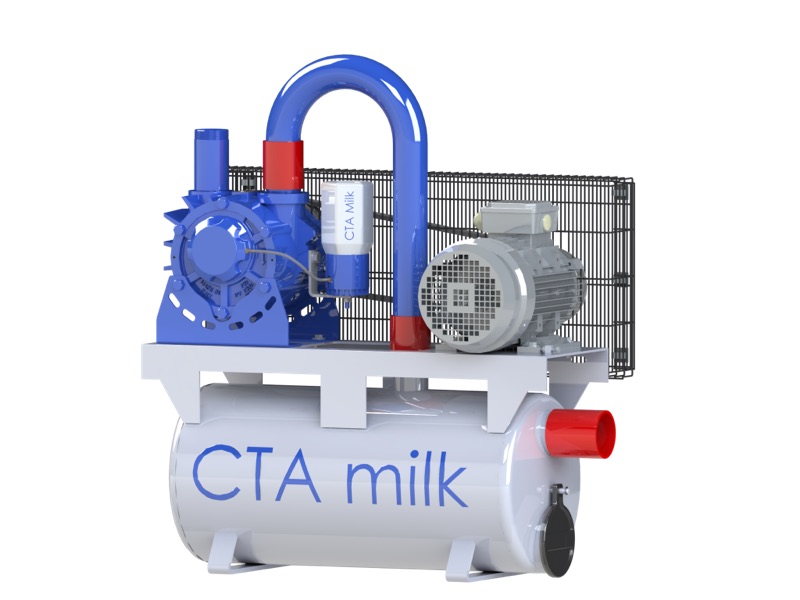 Vakuumpumpe GPV 1500 auf 60 Liter Tank komplett, 1300 Liter/min, 3Kw / 4 PS, Modell ECO, inkl. Ölabscheider, Öler und Schalldämpfer