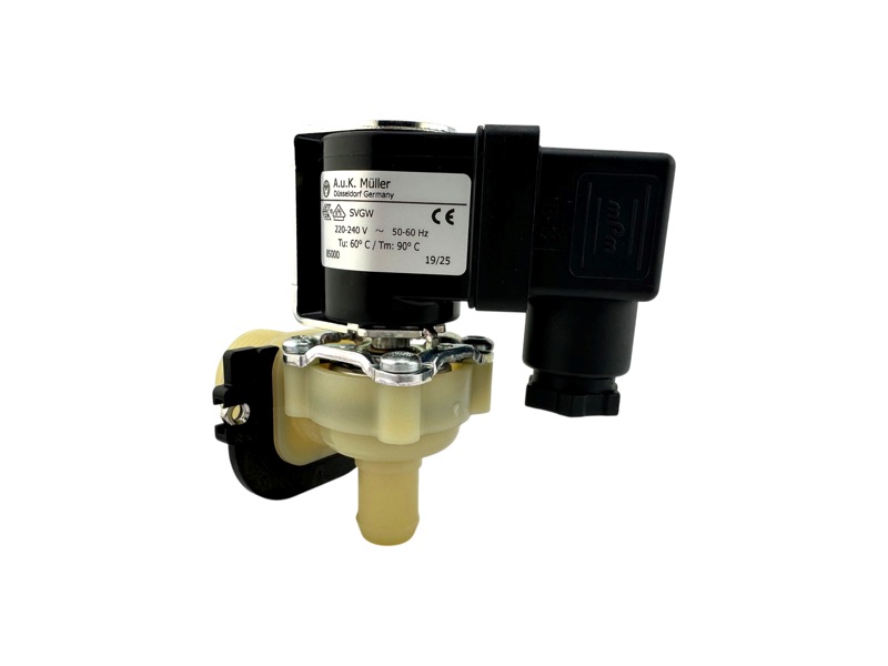 Magnetventil, einfach, winklig 230V, 3/4" Anschlussgewinde, Ø 13,5mm Stutzen mit PG Stecker