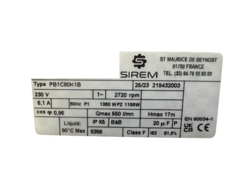 Spülpumpe PB1C80K1B