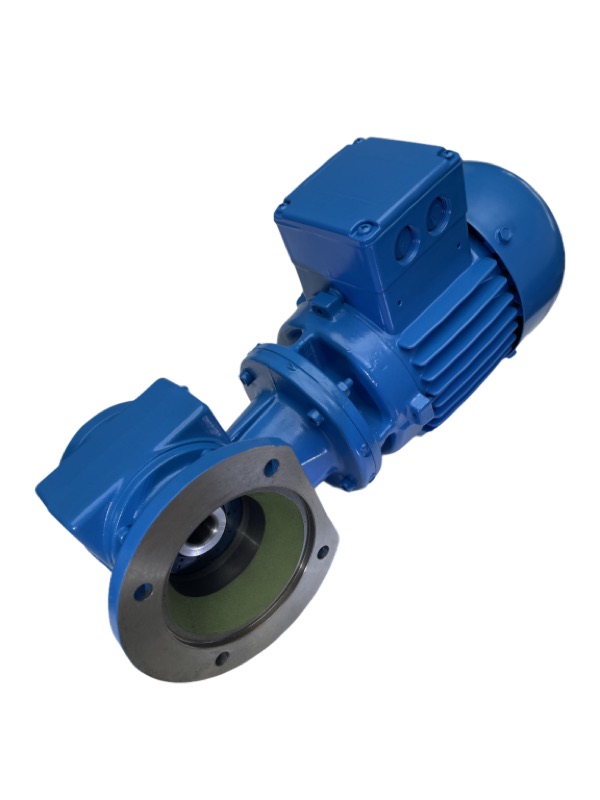 Rührwerksgetriebe Himmelwerk, Modell DeLaval HCA rechtwinklig, 230/400V, hellblau, Welle Ø 19mm, Keil 6mm