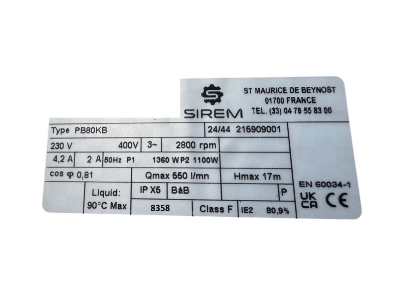 Spülpumpe PB80KB