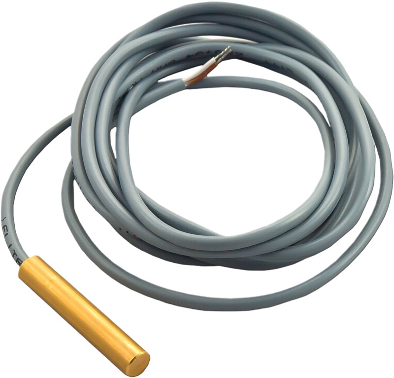 Temperaturfühler Mueller PTC-100, grau, 9 x 50 mm, Länge: 2,20 mm, für Mueller Milchkühltanks (Bitte Artikelnummer 8757 verwenden!!!)