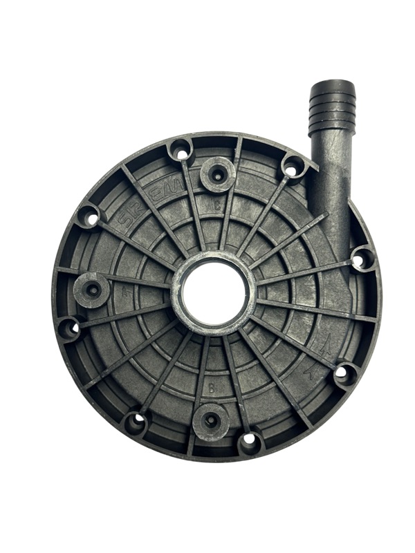 Vorderdeckel Pumpengehäuse Typ H Anschluss Ø 40 mm, gerripter Stutzen Ø 25,5 mm