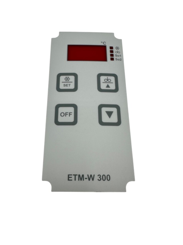 Tastaturfolie WELBA, für ETM-300. 3-farbig mit Klebefolie