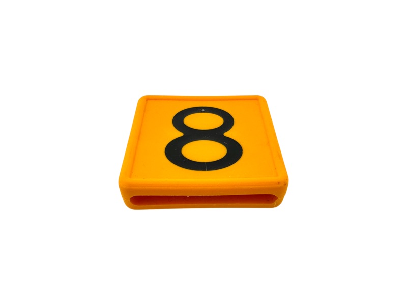 Halsband Nr. 8 , orange klein, 47 x 48 mm