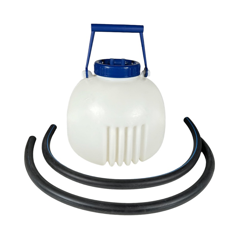 Viertelmelker mit Hängebügel, 8 Liter Inhalt, komplett, mit Anschlussschlauch