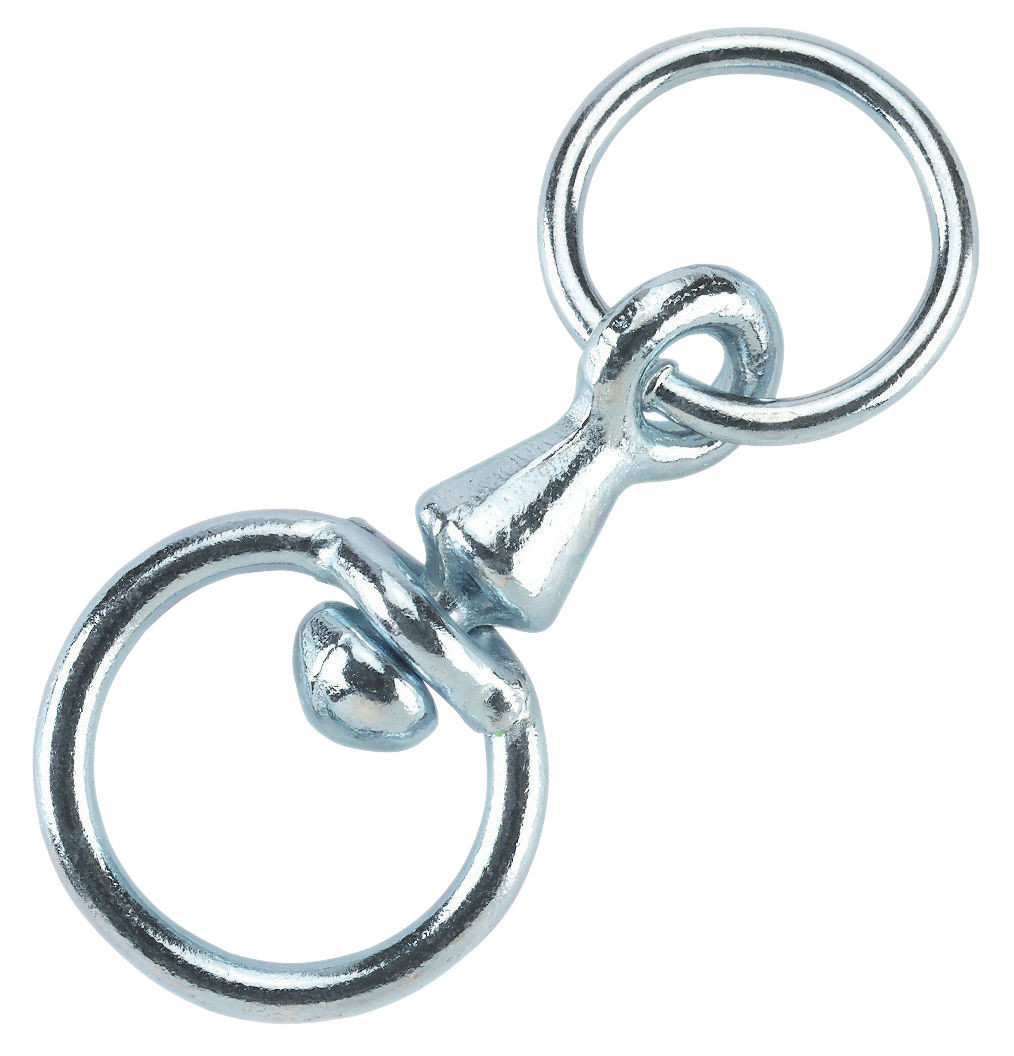 Wirbel für Kuhkette, verzinkt mit Ring, 7mm