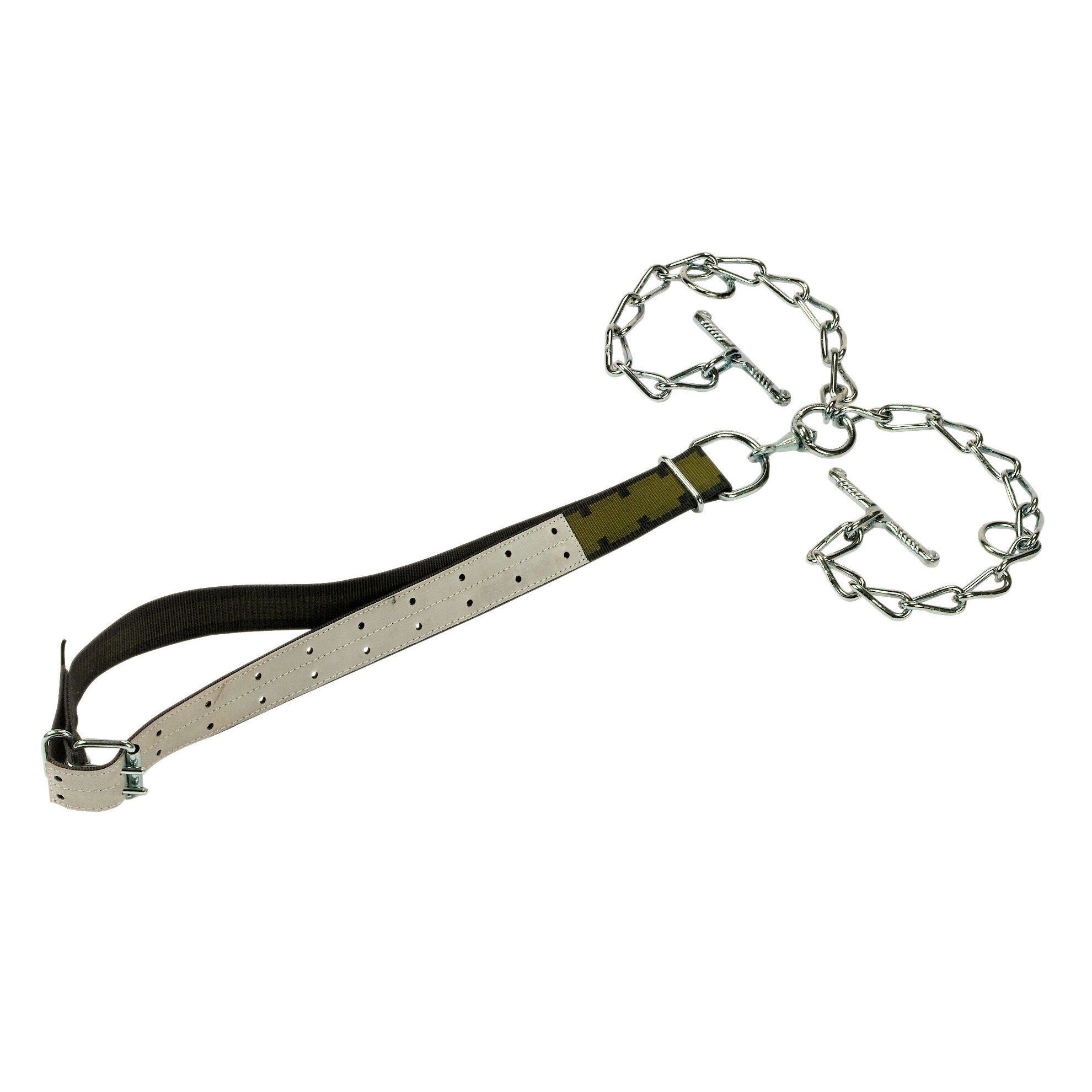 Trevira-Anbindung,kompl. 150cm m. 7mm-Kette, Drehw.+D-Ring