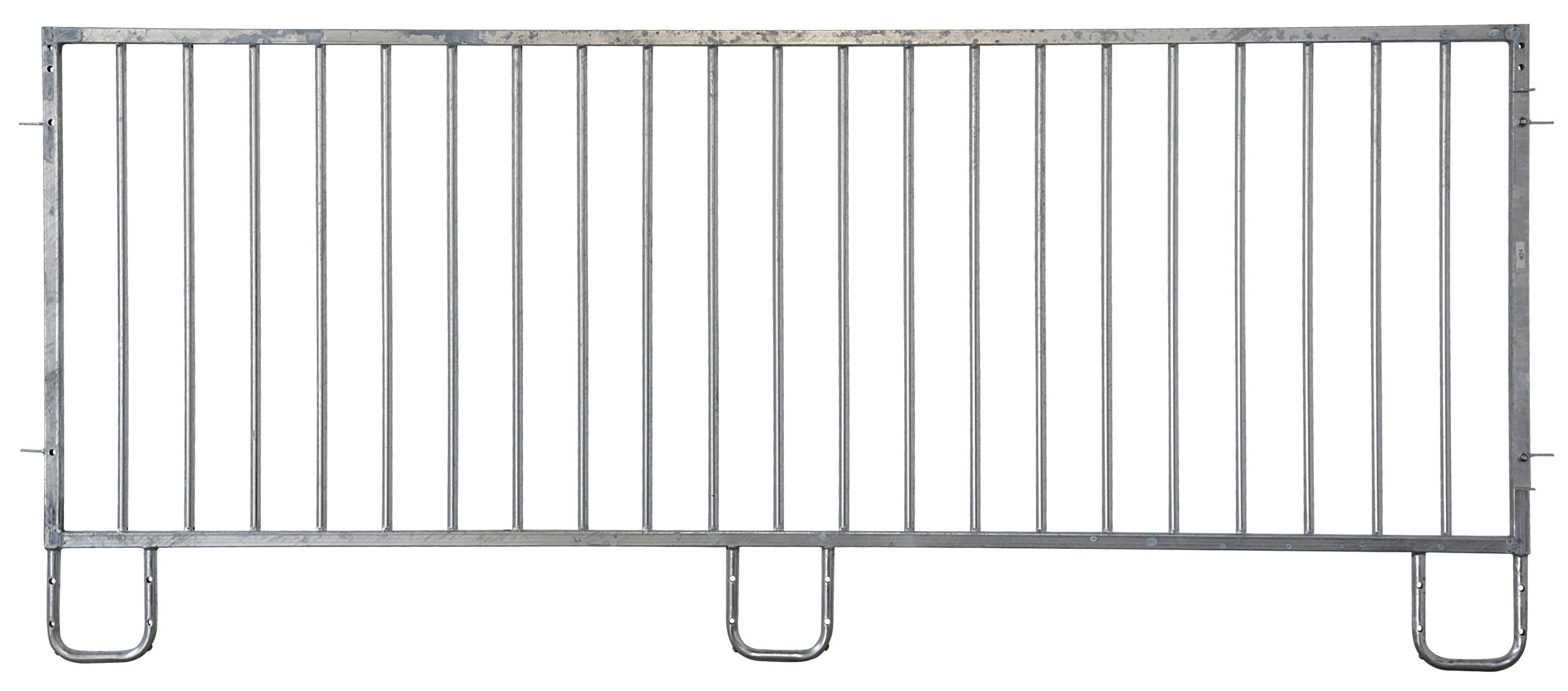 Seitenzaun (nur Gitterstäbe), lang, mod. Zaunaufstallu.