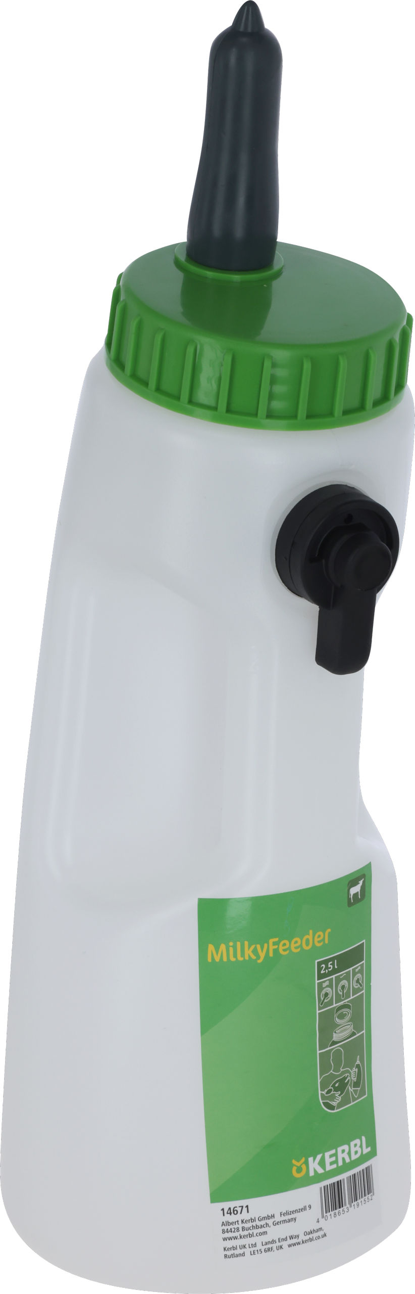 Kälberflasche MilkyFeeder 2,5l mit Sauger, 3-Stufen-Ventil