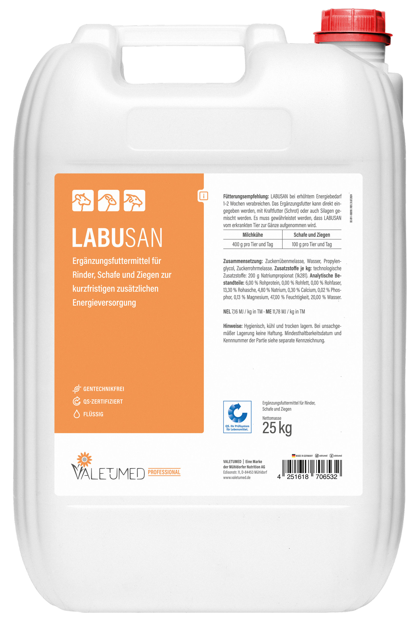 Ergänzungsfuttermittel Labusan, 25 kg