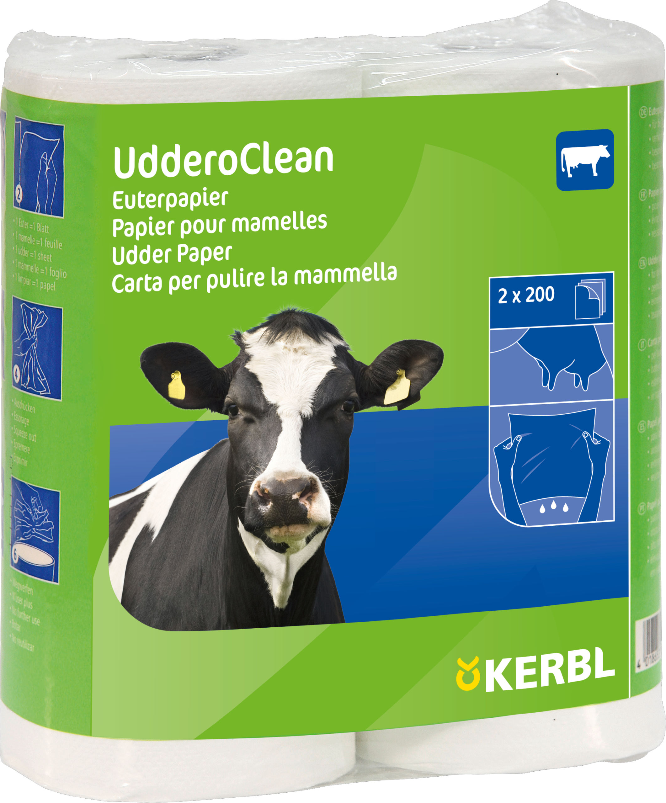Euterpapier, 2 x 200 Bl./Pack. für Trocken- und Nassreinigung