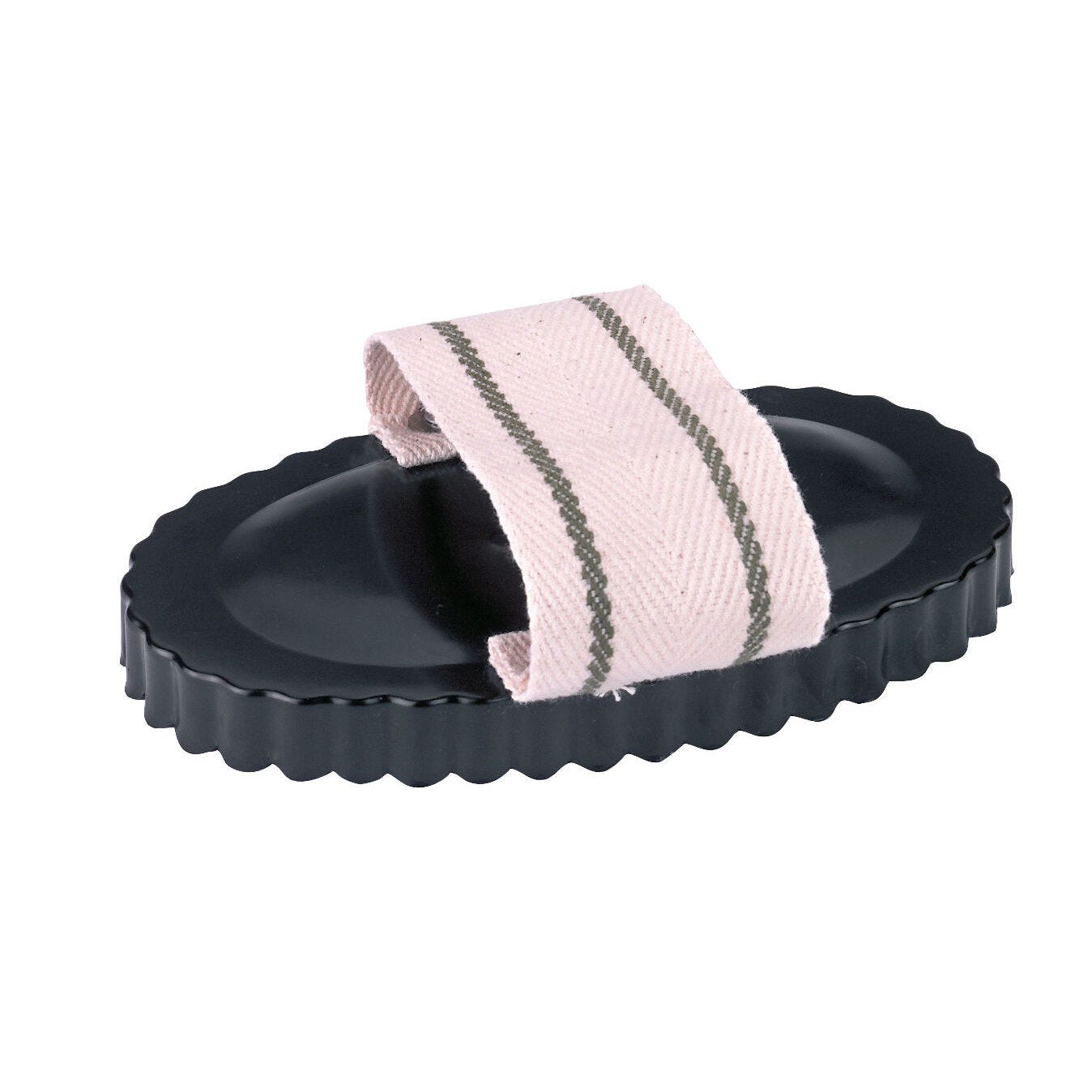 Stahlstriegel oval mit Handschlaufe