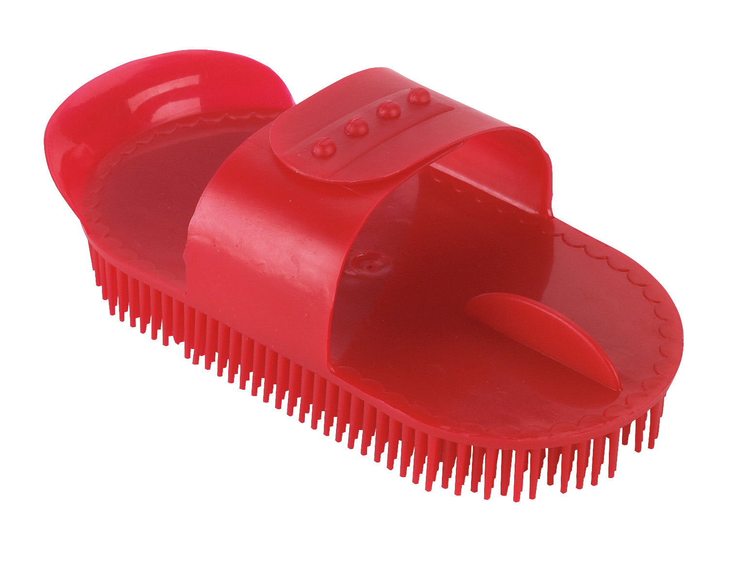 Kunststoffnadelstriegel rot