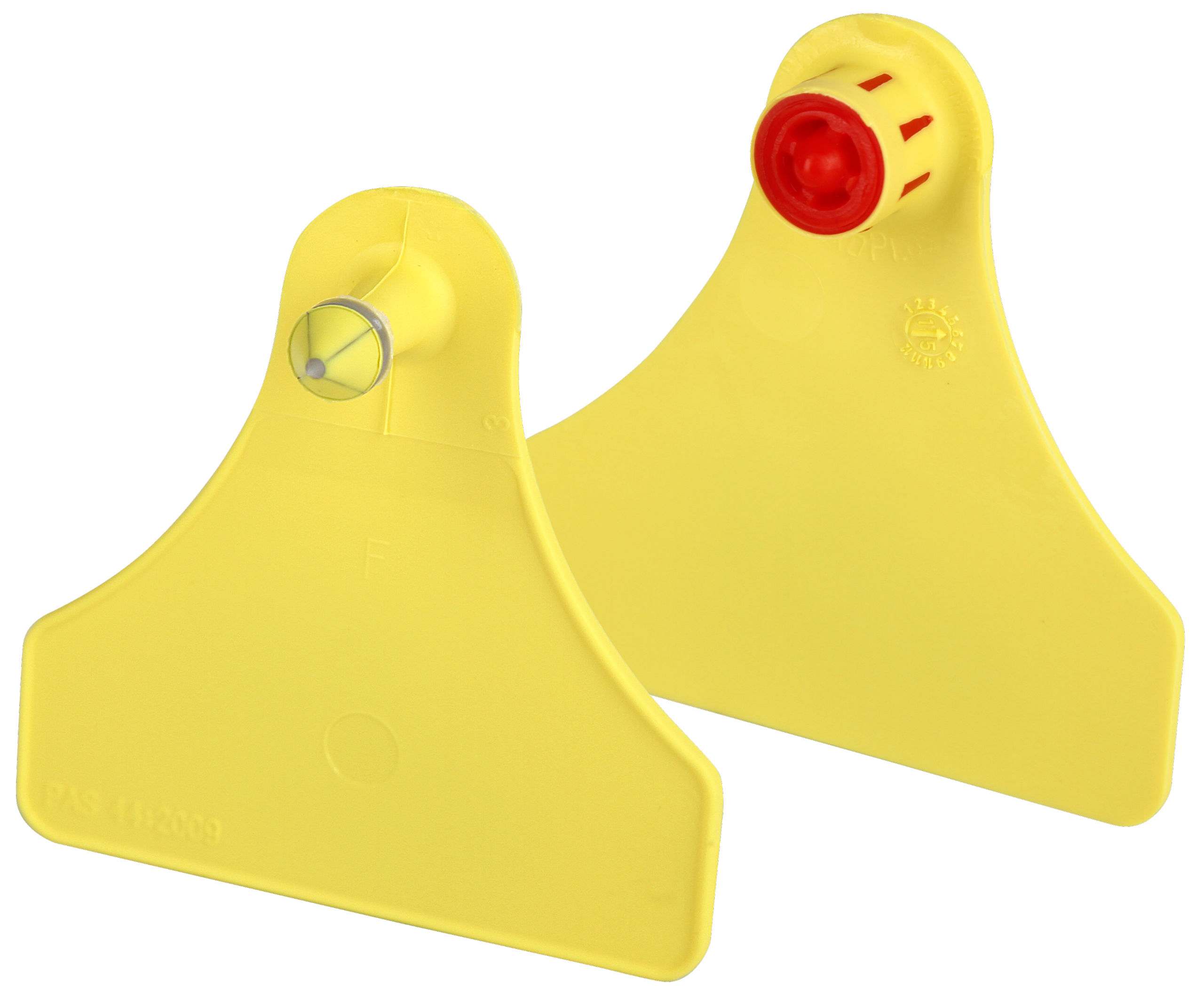 FlexoPlus Rinder-Ohrmarke F/F blanko, Dorn- u Lochteil gelb