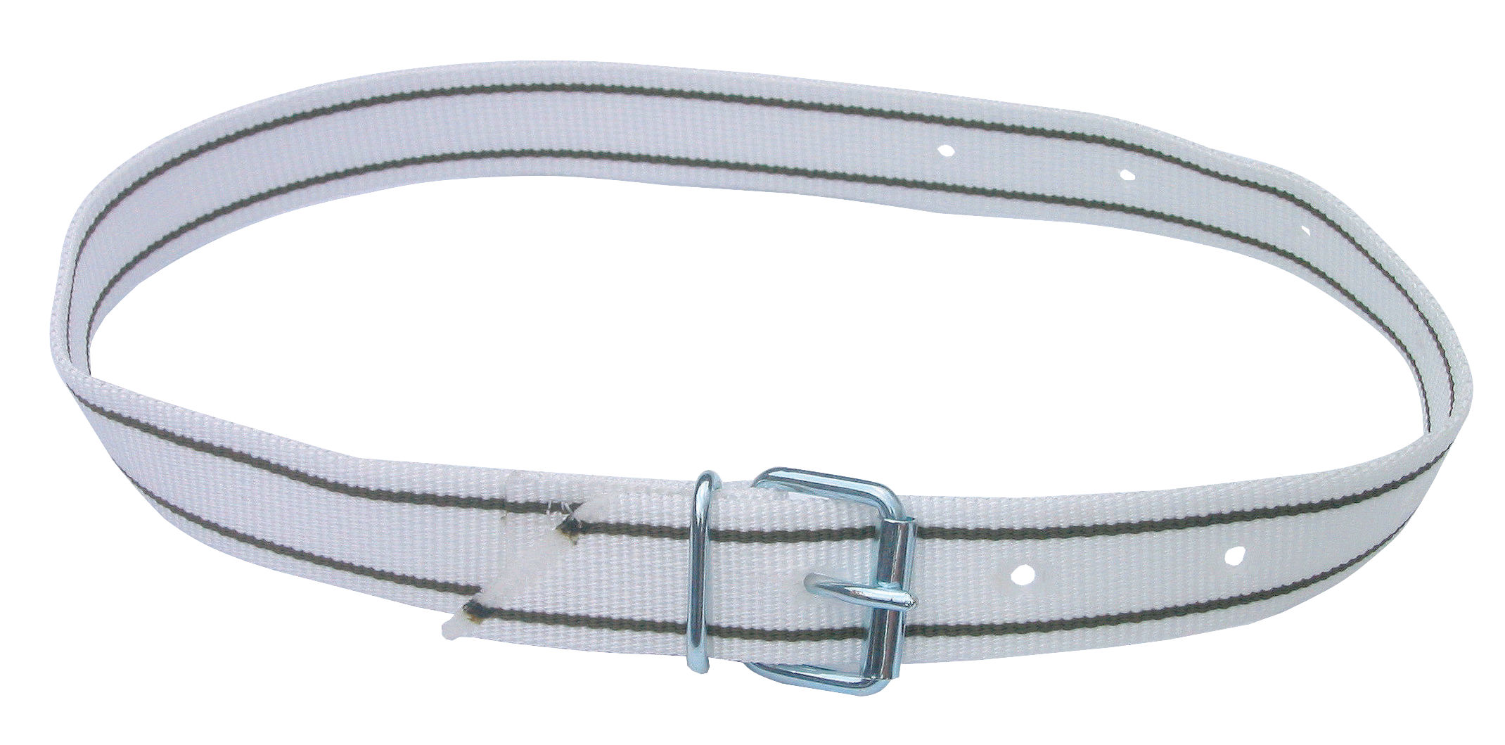 Markierungsband, 120cm weiß/schw., Rollschnalle