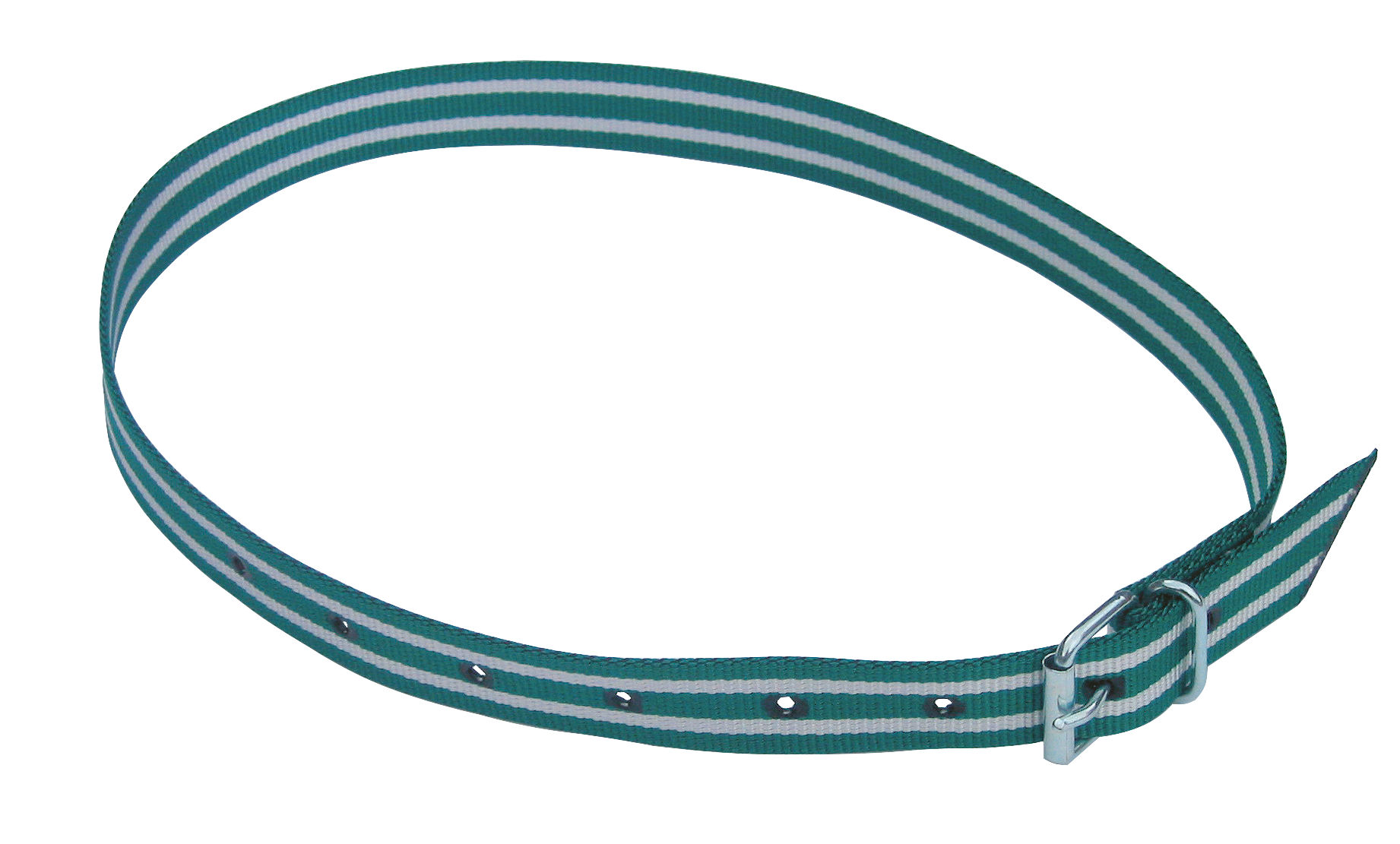 Halsmarkierungsband,120 cm grün/weiß, Rollschnalle