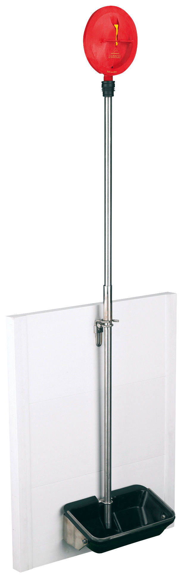 Water-Level mit Edelstahlrohr und Kipptrog mit Beschlägen