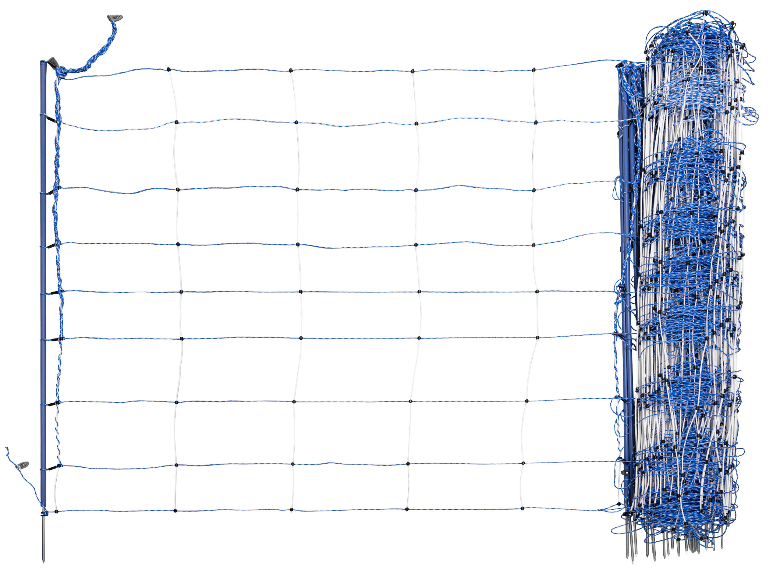 TitanNet Premium XBraid, gefl. 50m, blau/weiß,122cm,Einzelsp.