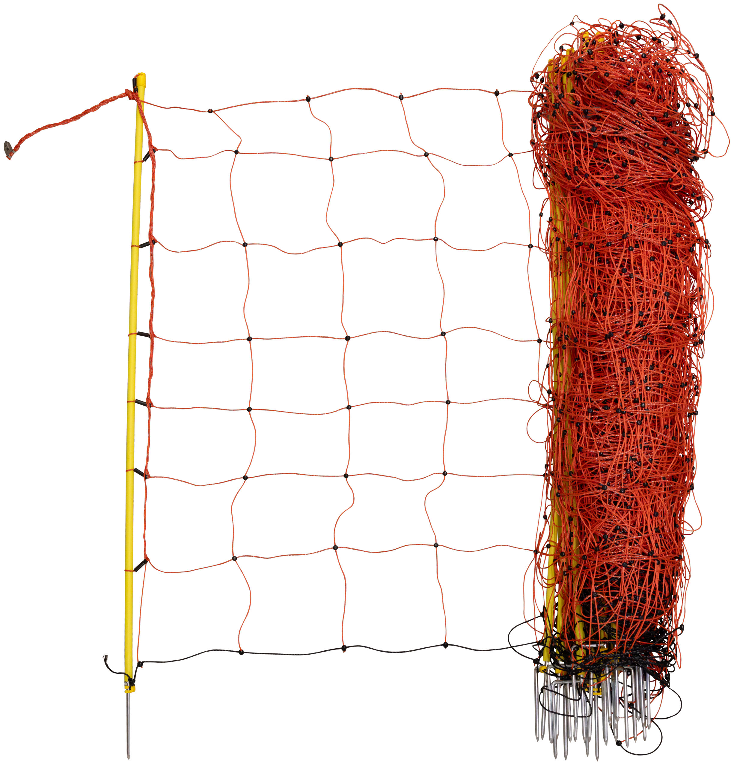 Schafnetz, 50m, orange, Höhe: 108 cm - Einzelspitze