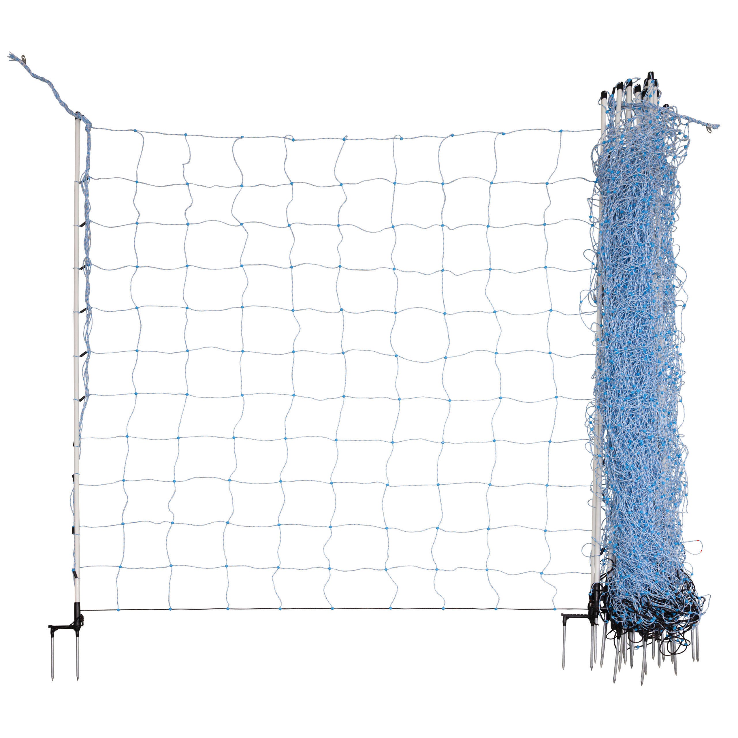 OviNet Schafnetz blau/weiß, 25 m Höhe: 170 cm - Doppelspitze