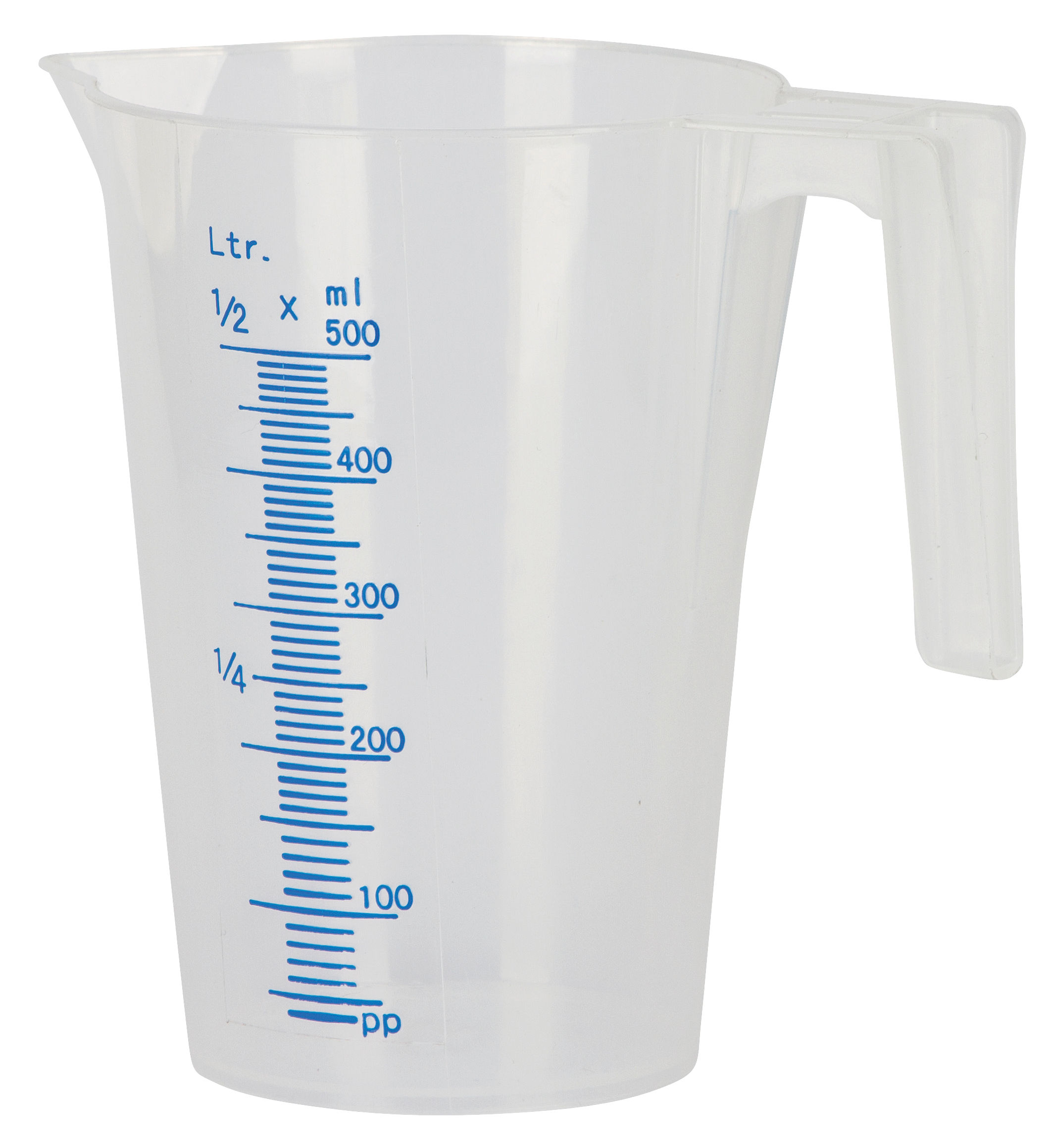 Messbecher 0,5ltr. Kunststoff mit Skala, stapelbar