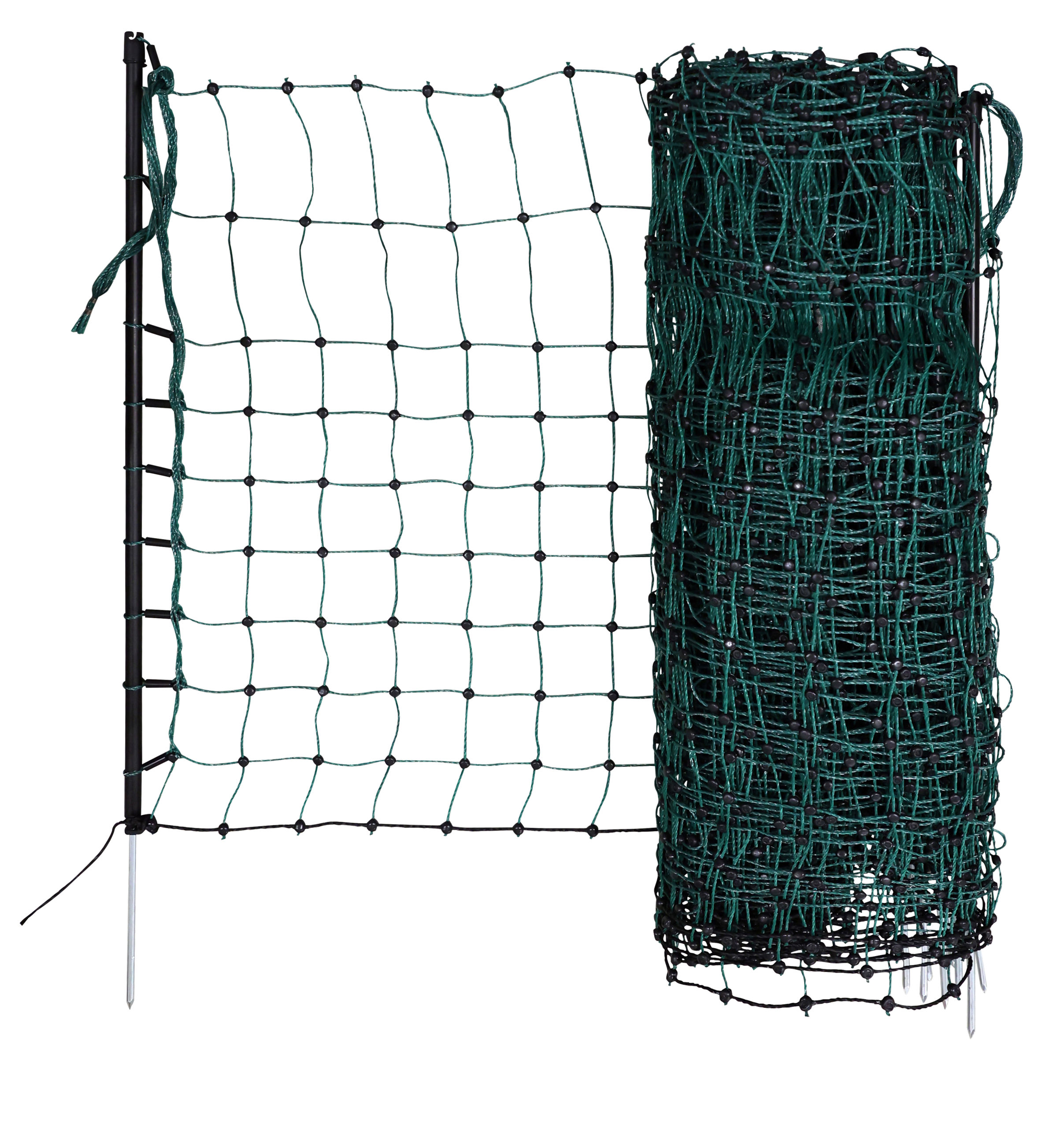 Kaninchennetz 12 m, grün, 65 cm, Einzelspitze