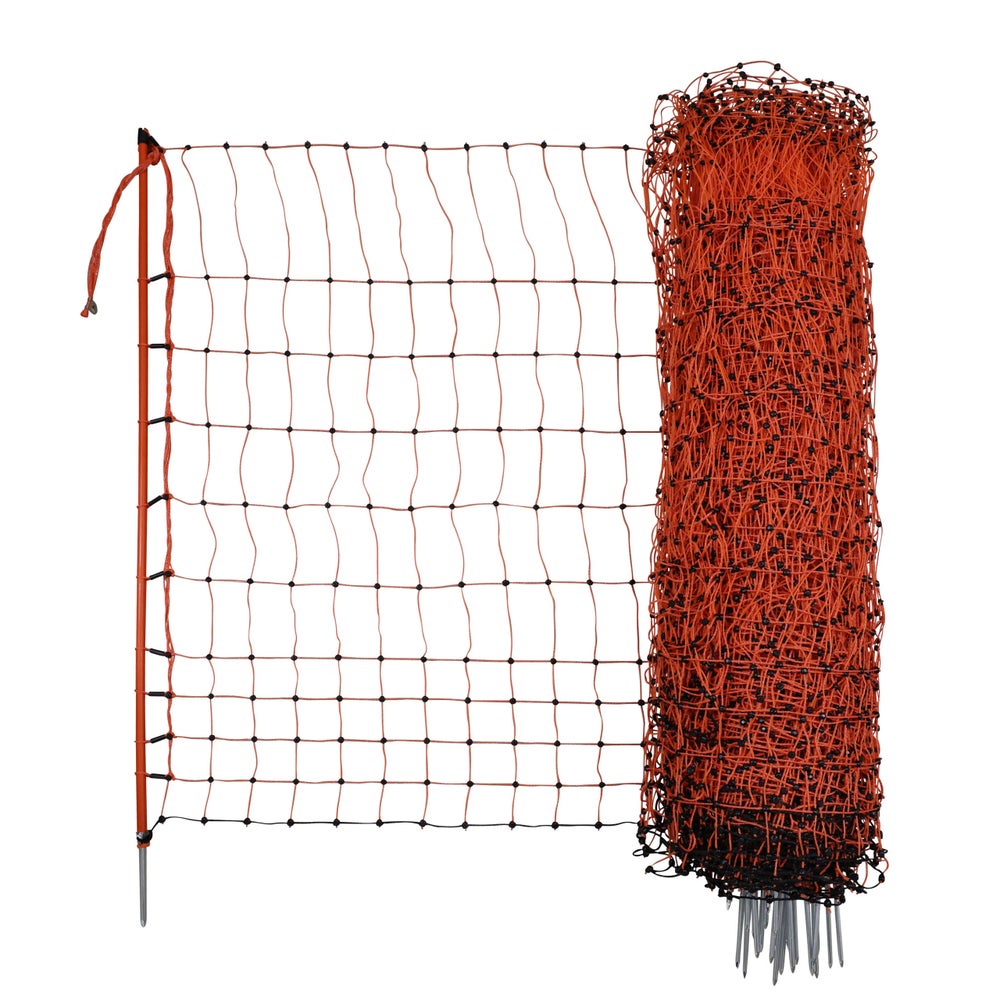 Geflügelnetz 50 mtr., 106 cm Doppelspitze, grün, el.leitend