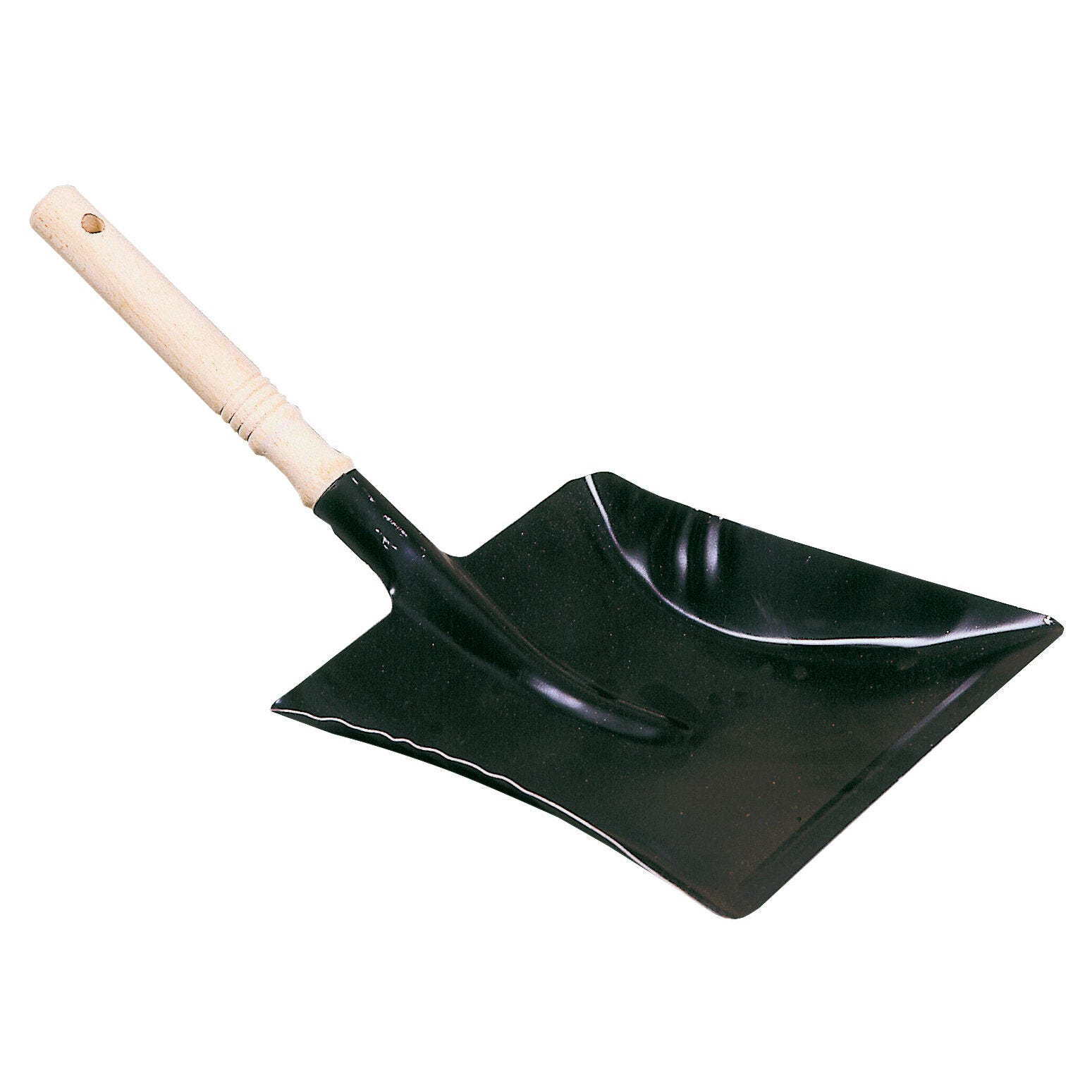 Kehrschaufel schwarz Holzgriff