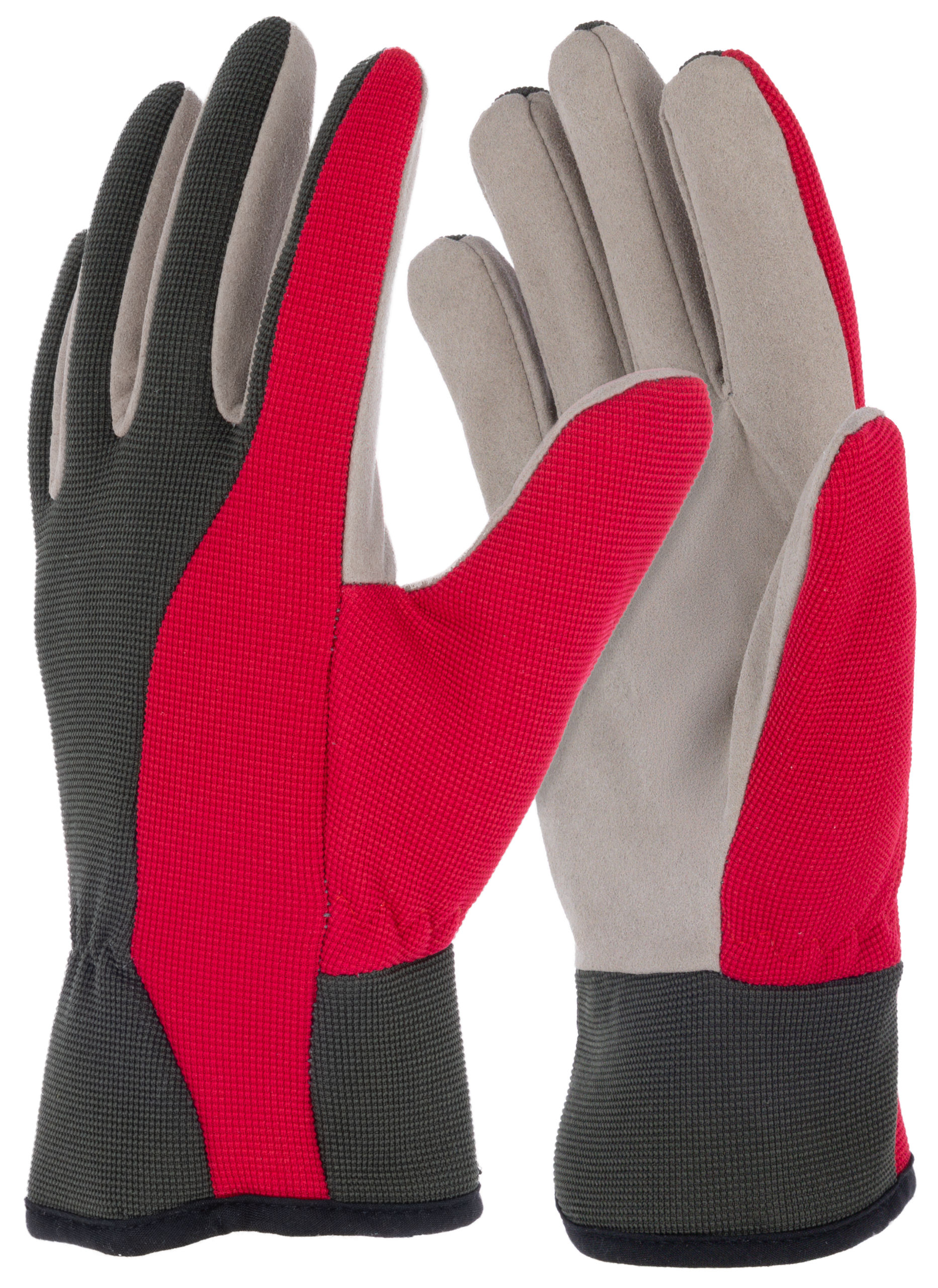 Handschuh Aventex, 7/S grau/rot, Garten, SB-Ware