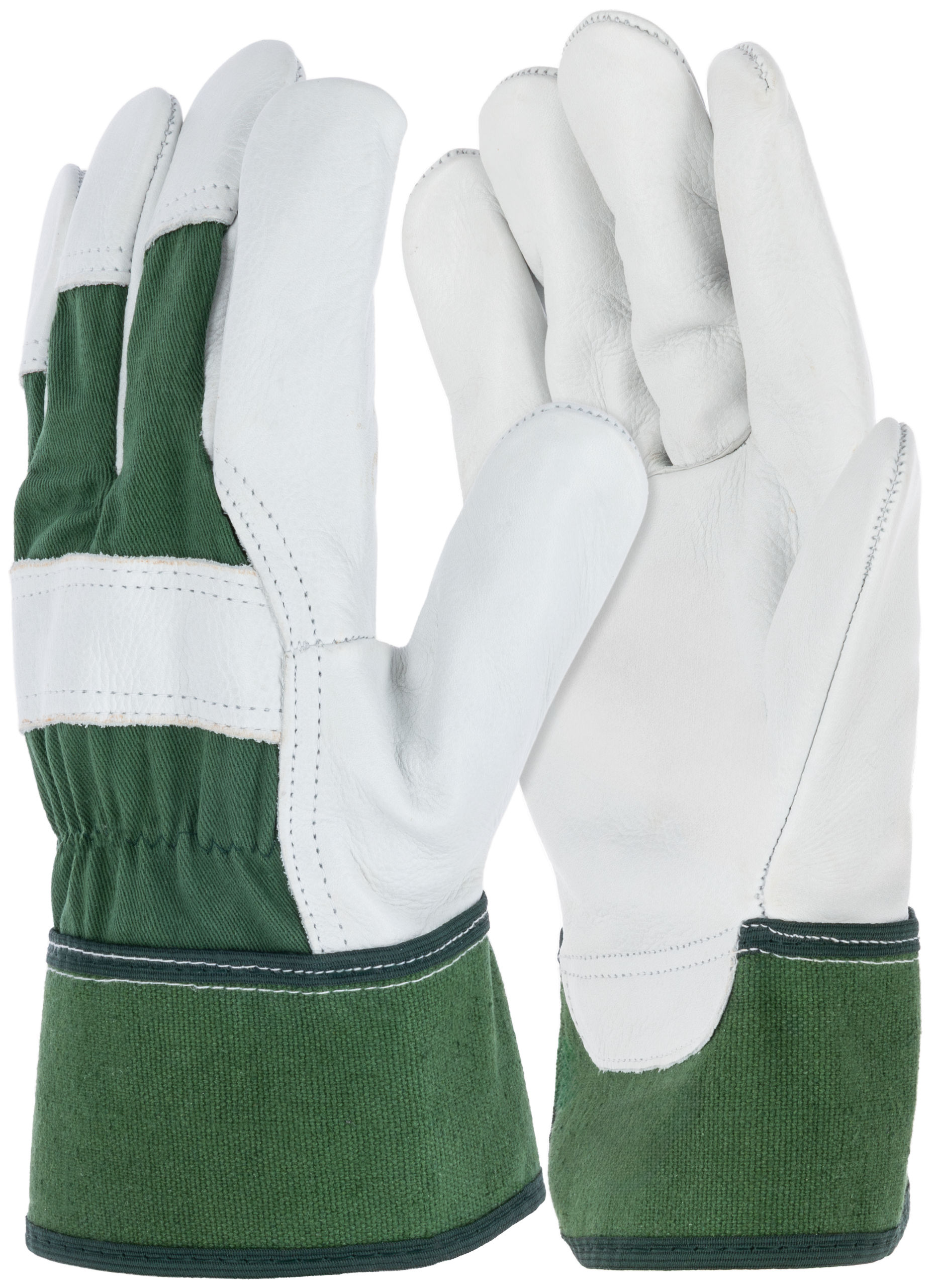 Handschuh Worker, 12/XXXL grün, Arbeit, Leder, SB-Ware