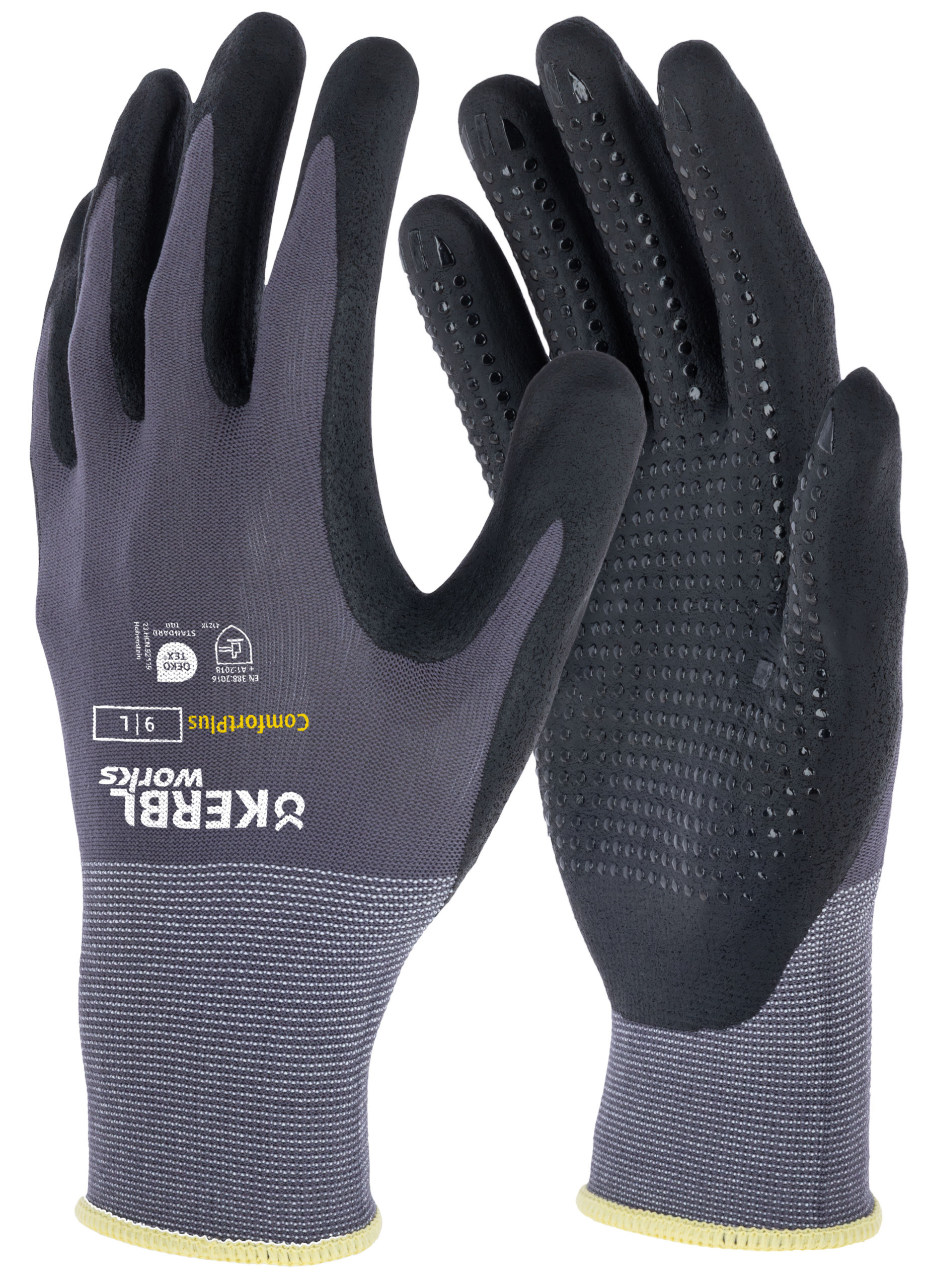 Handschuh Comfort Plus, 12/XXXL grau, Arbeit, SB-Ware