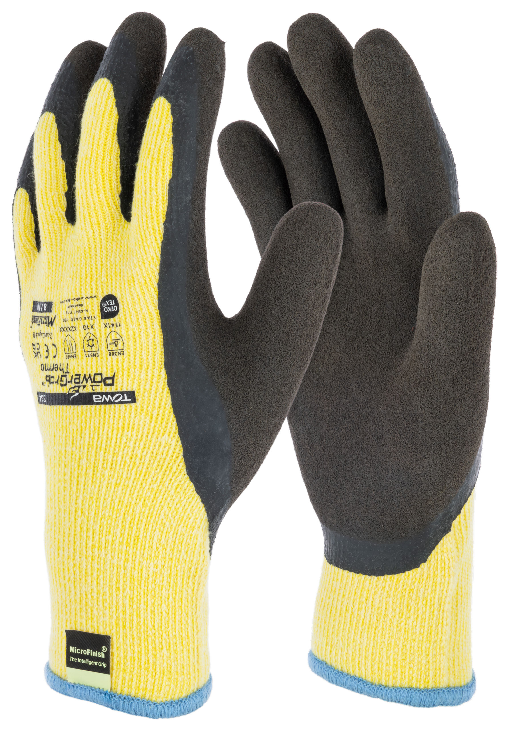 Handschuh PowerGrab Thermo, 9/L gelb, Winter, SB-Ware