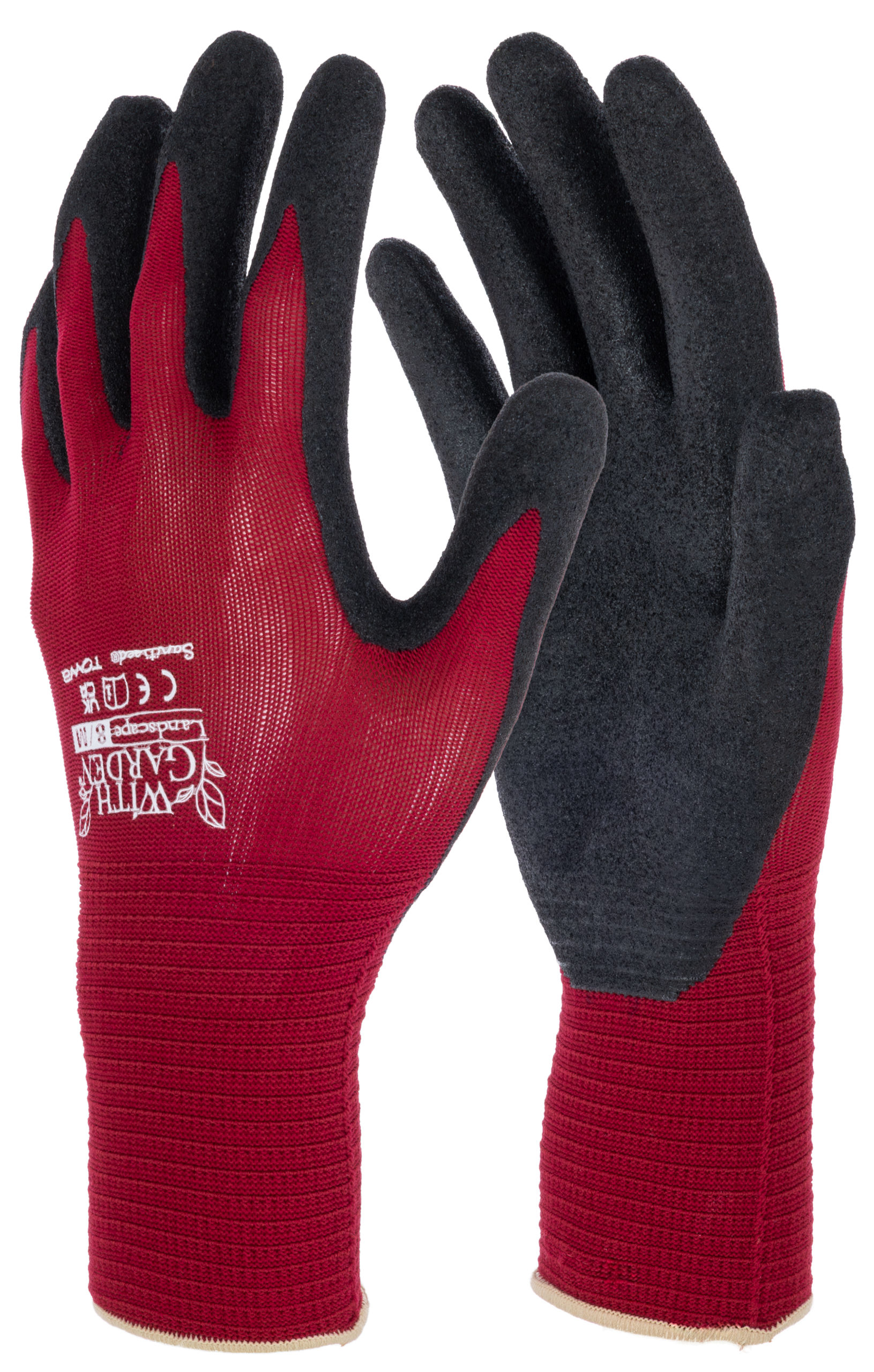 Handschuh Soft N Care Landscape, 8/M rot, Garten, SB-Ware