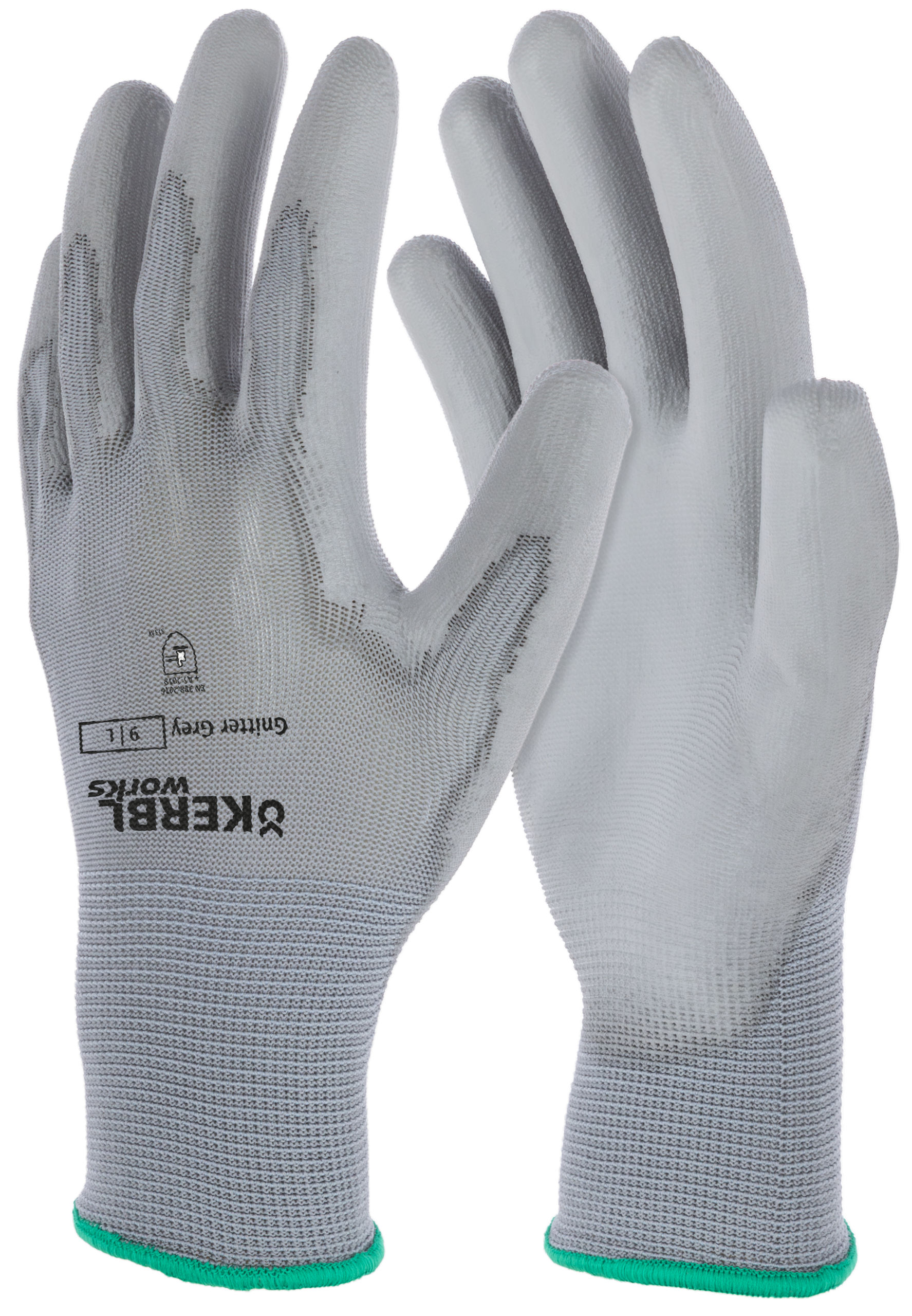 Handschuh Gnitter Grey, 9/L grau, Arbeit