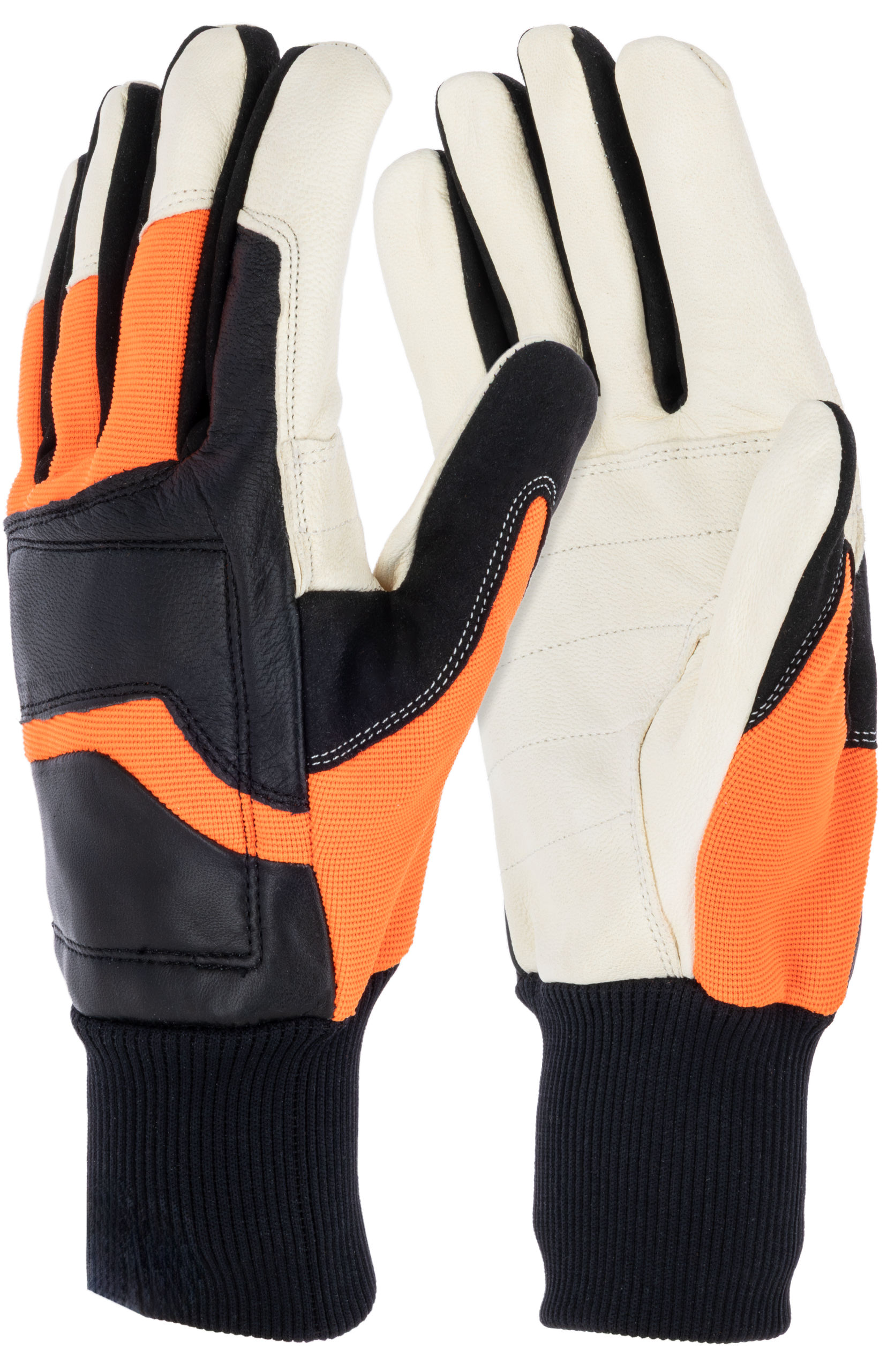 Handschuh Forester, 10/XL orange/schwarz, Spezial, Leder, SB-Ware