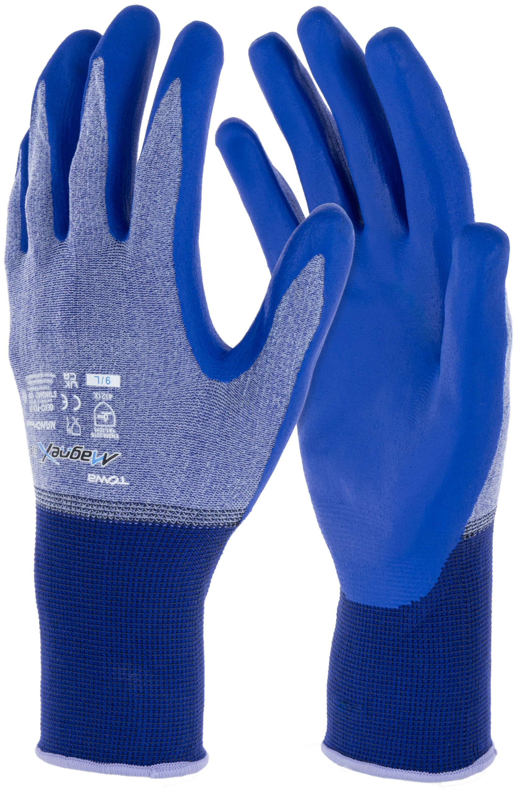 Handschuh Magnex 538, 8/M blau, Arbeit, SB-Ware
