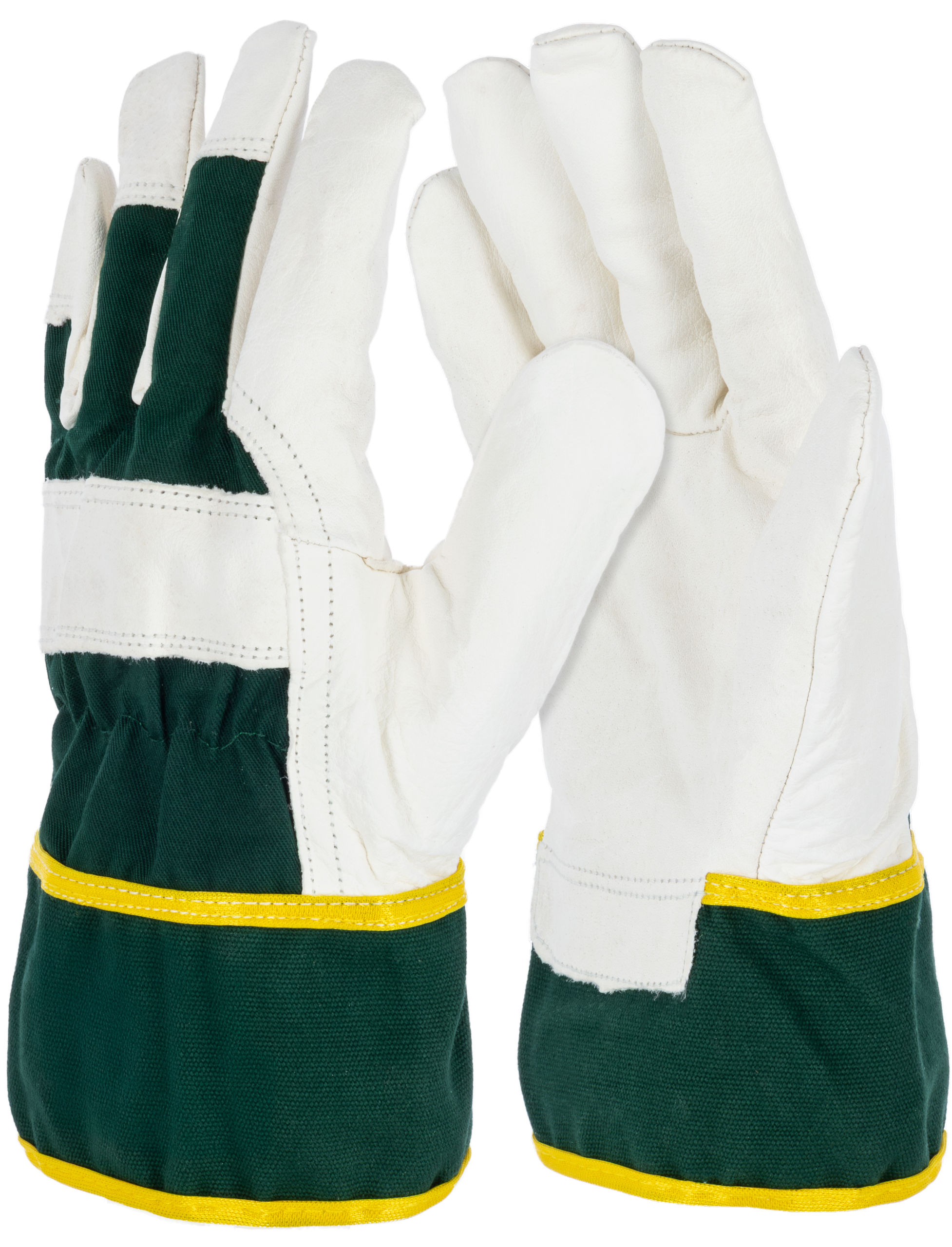 Handschuh Worker II, 12/XXXL grün, Arbeit, Leder, SB-Ware