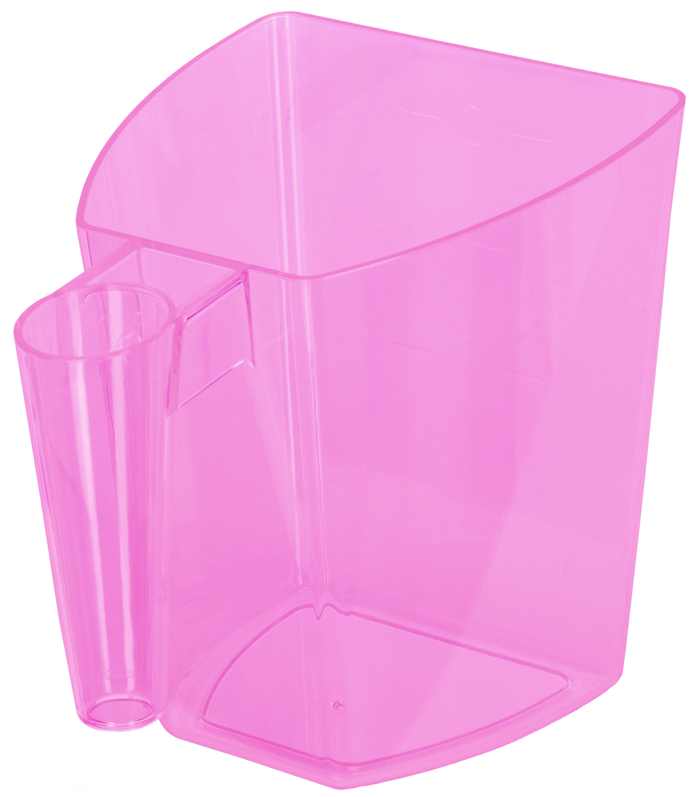 Futterschaufel transparent, 2kg, pink
