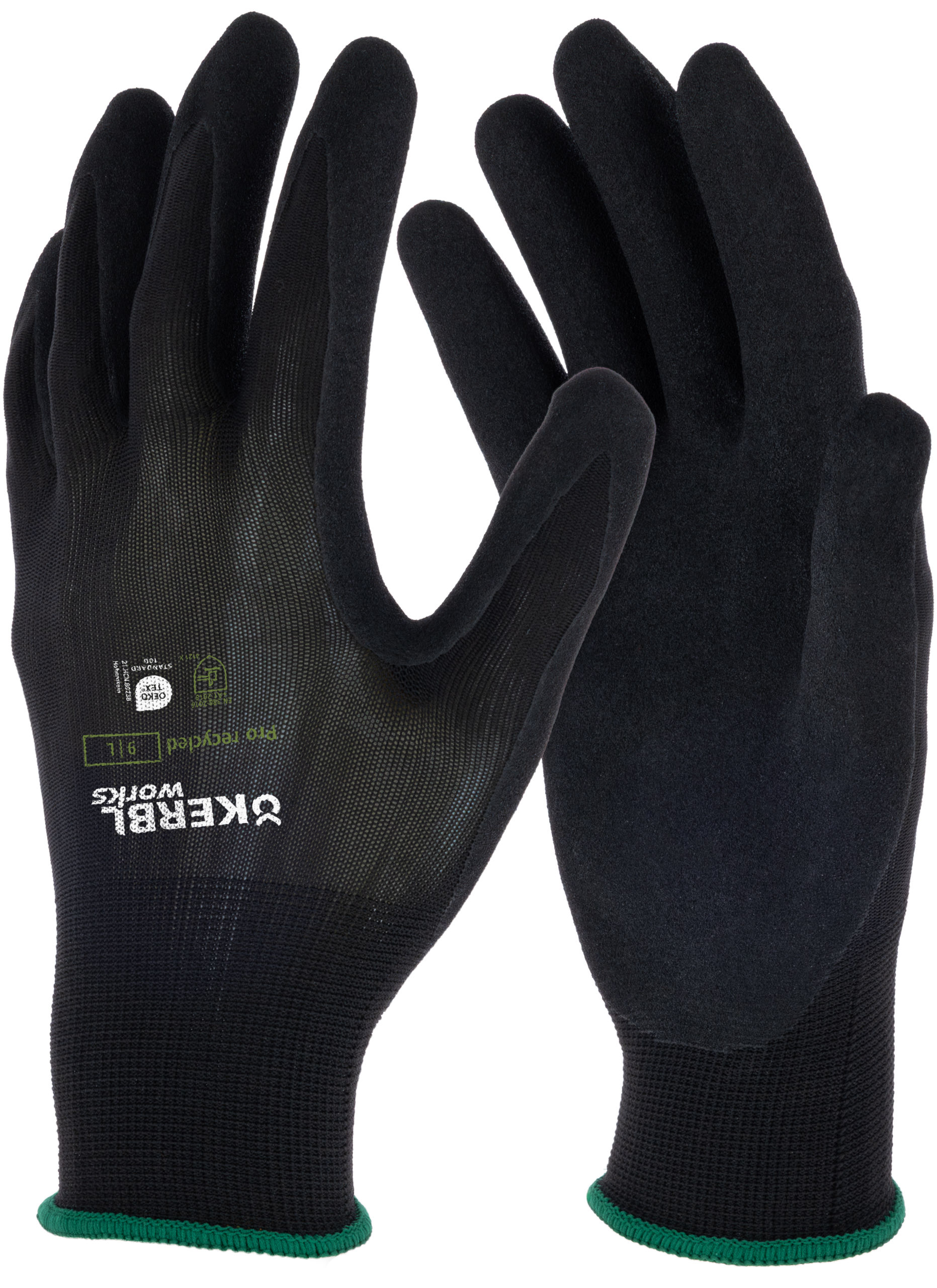Handschuh Pro recycled, 8/M schwarz, Arbeit, SB-Ware