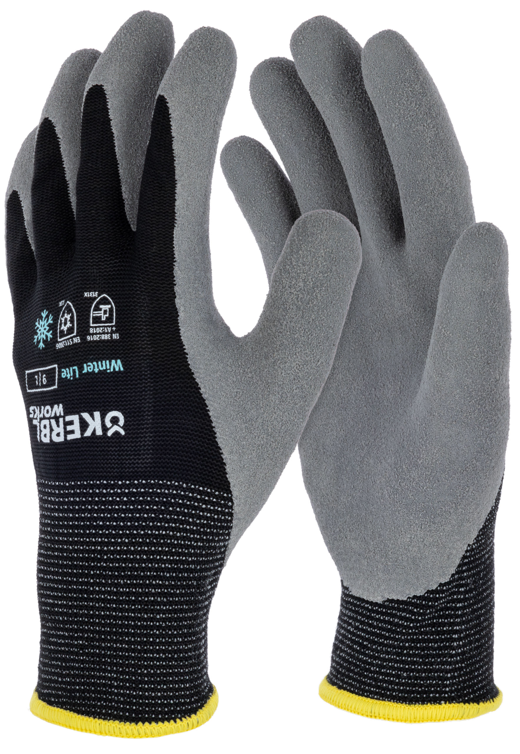 Handschuh Winter Lite, 9/L schwarz/grau, Winter, SB-Ware