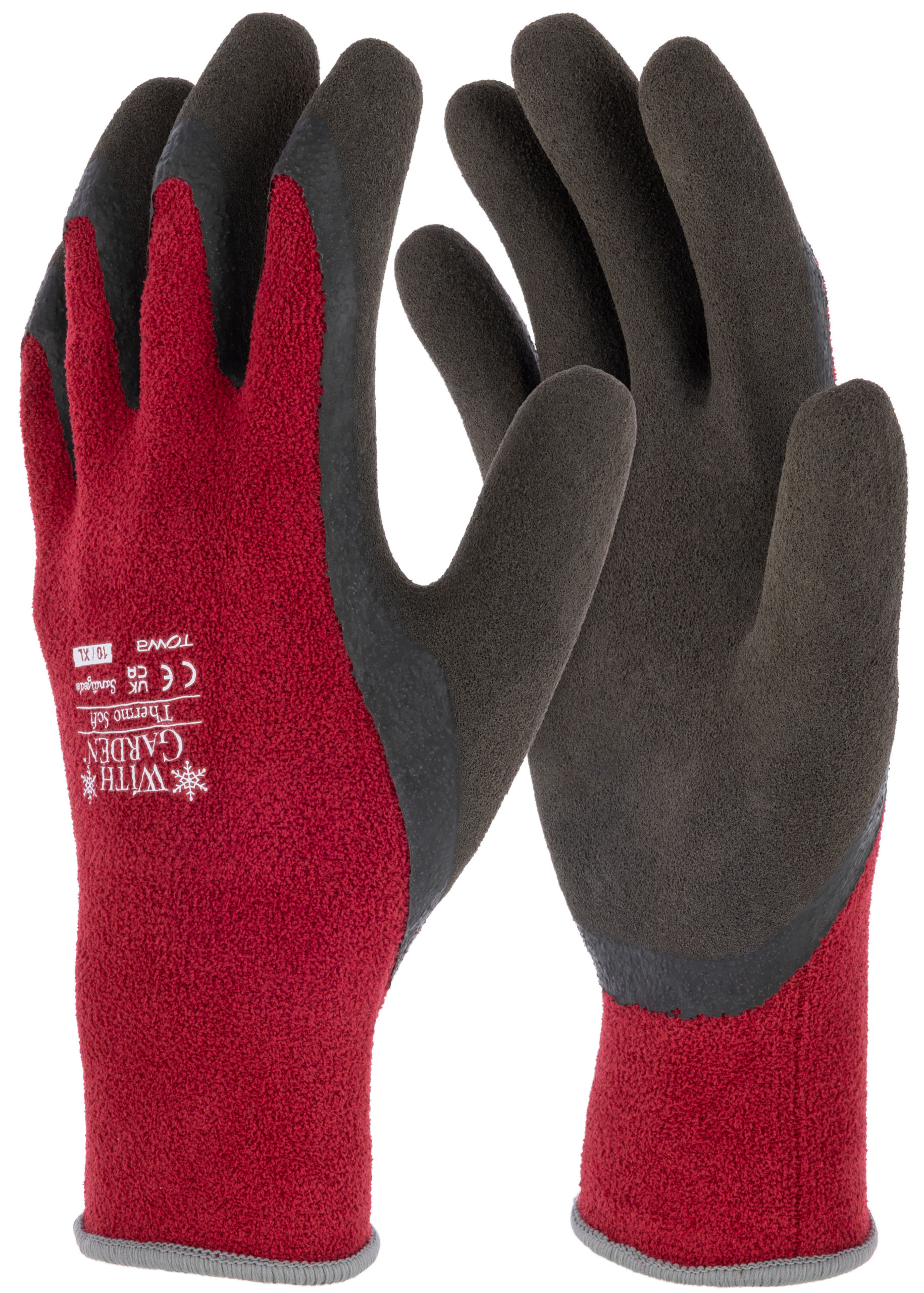 Handschuh Thermo Soft, 9/L rot/braun, Winter, SB-Ware